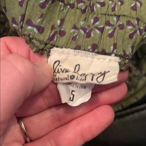 Natural life green purple flower pants, s